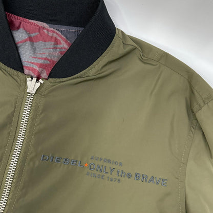 DIESEL Khaki/Red Camo Reversible Nylon Jacket Size M