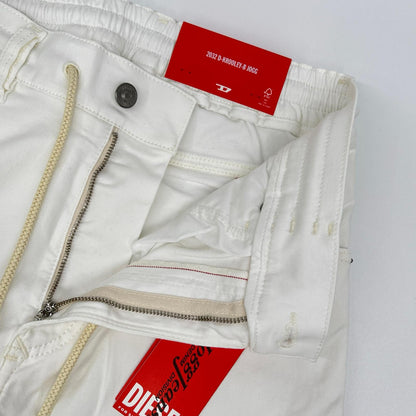 DIESEL 25SS D-Krooley Joggjeans White Jeans Size 28