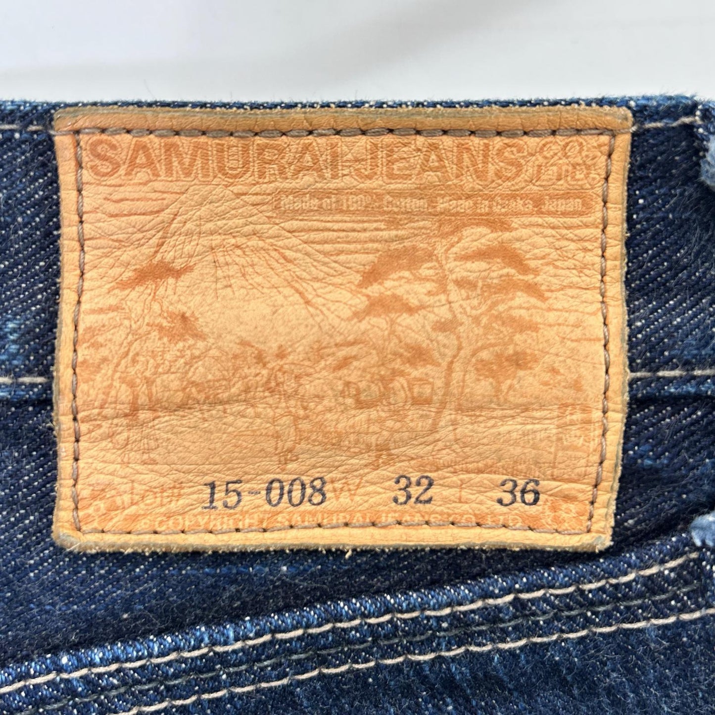 SAMURAI JEANS S003JP 15oz Selvedge Jeans Indigo Size W32L36