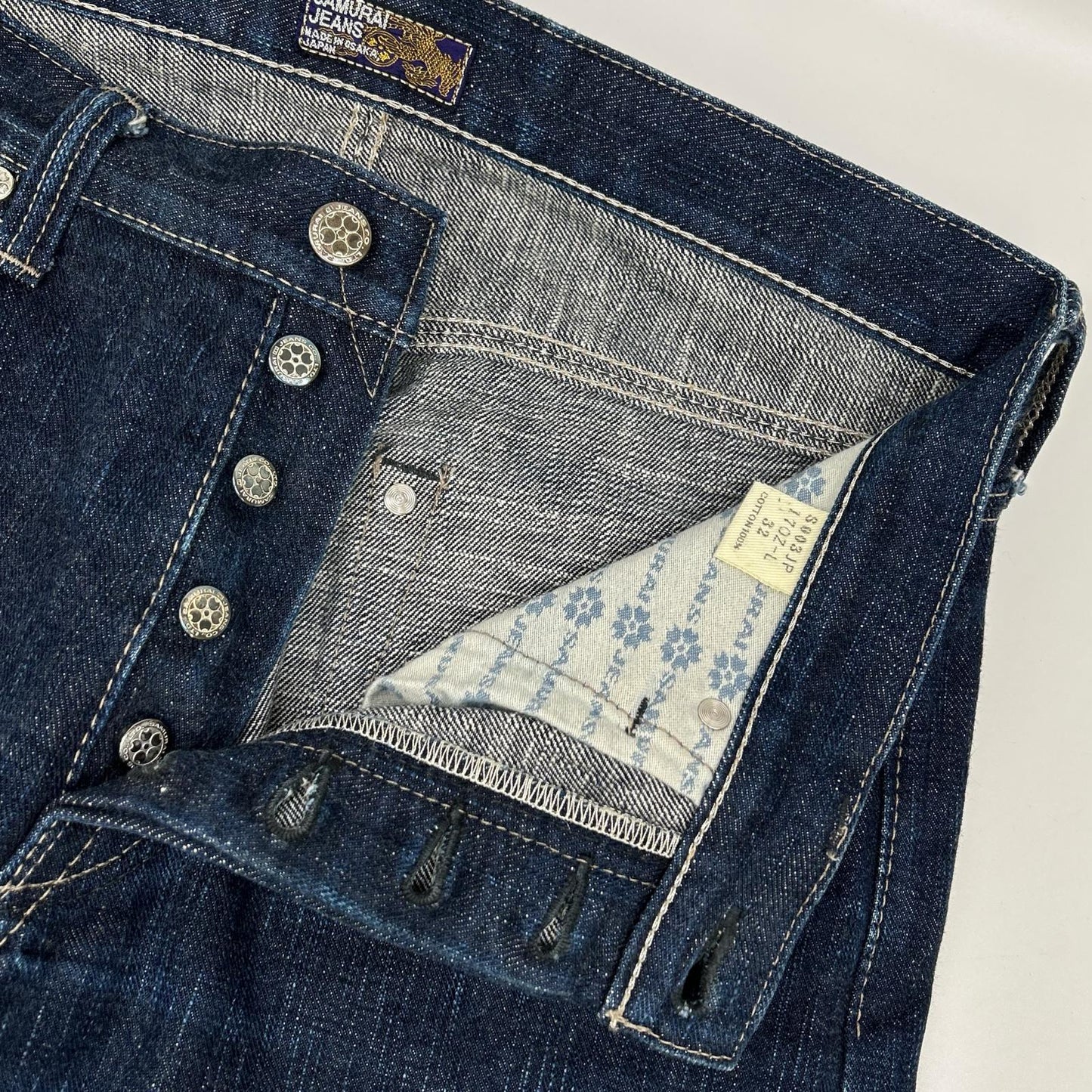 SAMURAI JEANS S003JP 15oz Selvedge Jeans Indigo Size W32L36