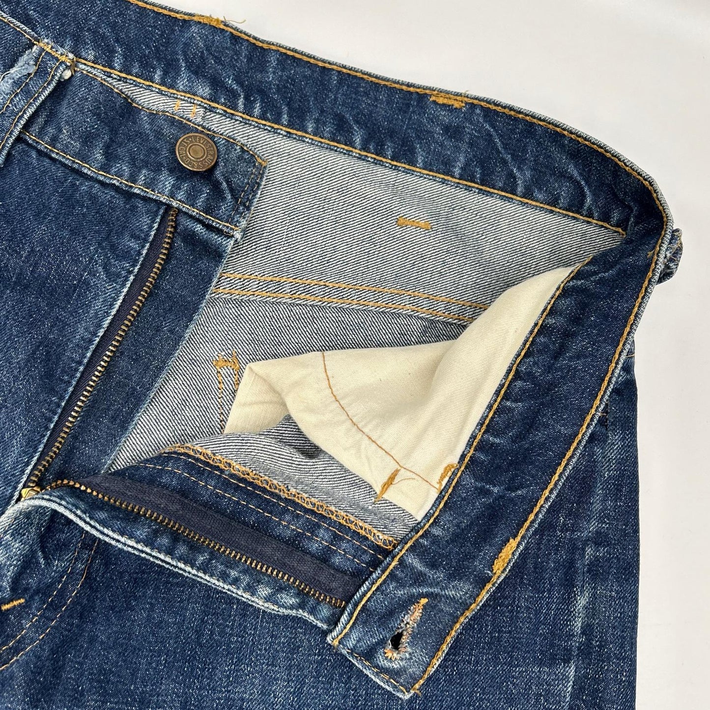 LEVI'S Vintage 646-0217 42TALON Orange Tab Bottoms Indigo