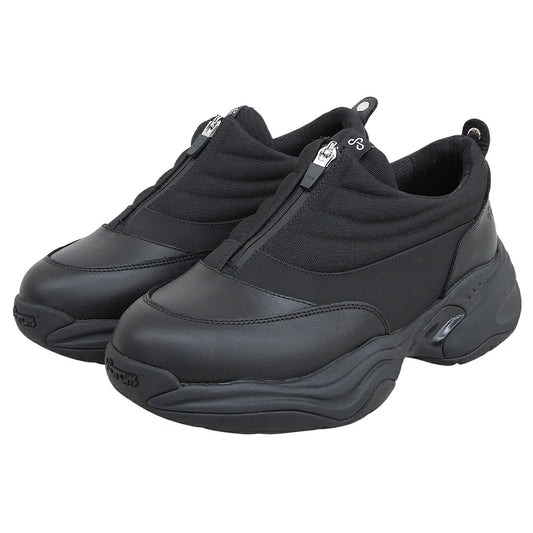 OAO FOUNTAIN Center Zip Design Low Sneakers Black Size 27
