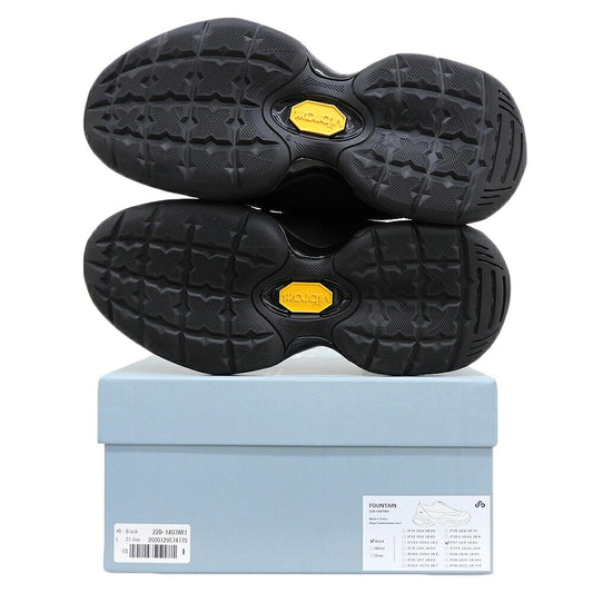 OAO FOUNTAIN Center Zip Design Low Sneakers Black Size 27