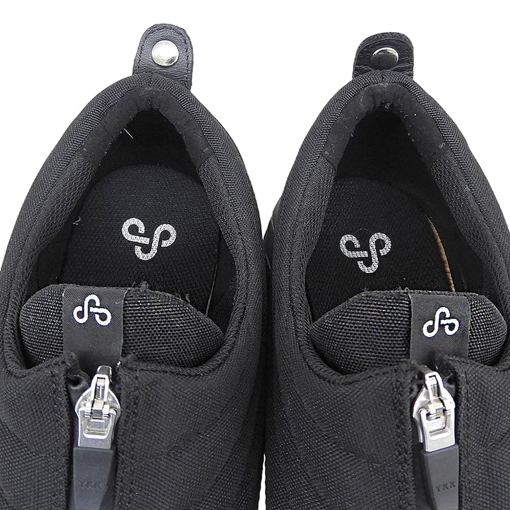 OAO FOUNTAIN Center Zip Design Low Sneakers Black Size 27
