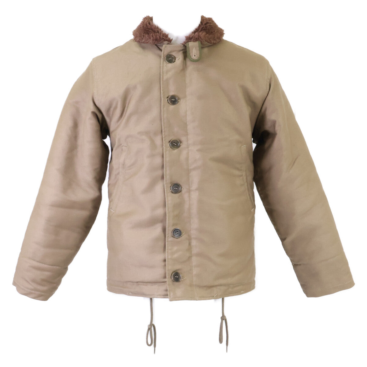 WAREHOUSE U.S.NAVY N-1 Deck Jacket Khaki Cotton Size 36