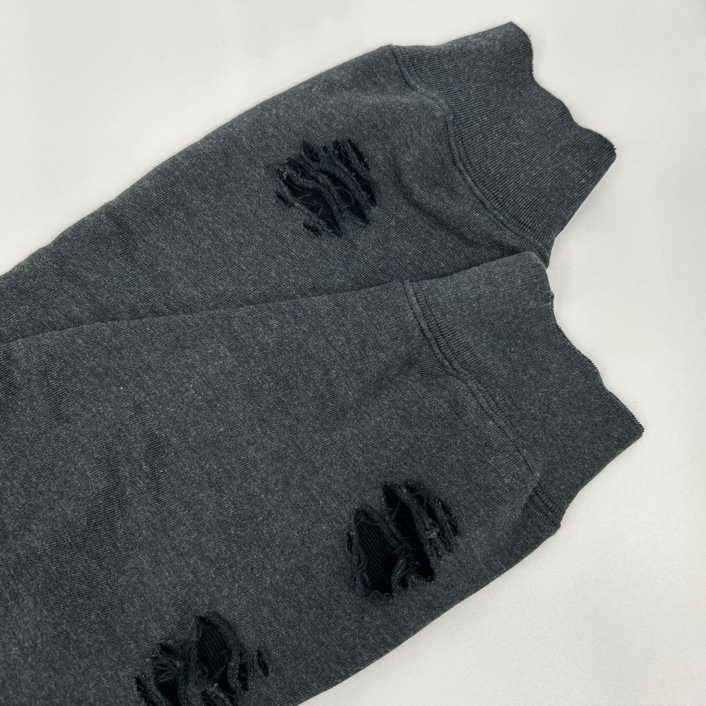 ACNE STUDIOS Charcoal Distressed Logo Sweatshirt Size S