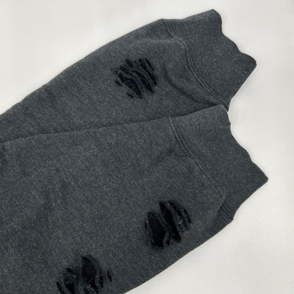 ACNE STUDIOS Charcoal Distressed Logo Sweatshirt Size S