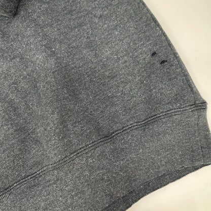 ACNE STUDIOS Charcoal Distressed Logo Sweatshirt Size S