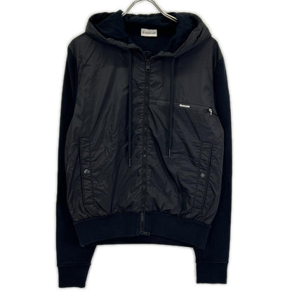 MONCLER '20 Tricot Cardigan Nylon Hooded Jacket Size M