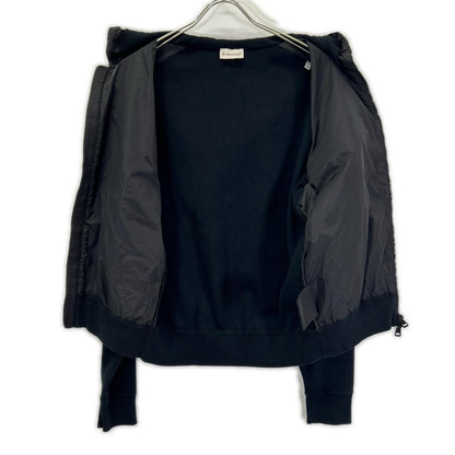 MONCLER '20 Tricot Cardigan Nylon Hooded Jacket Size M