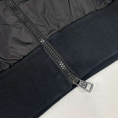 MONCLER '20 Tricot Cardigan Nylon Hooded Jacket Size M