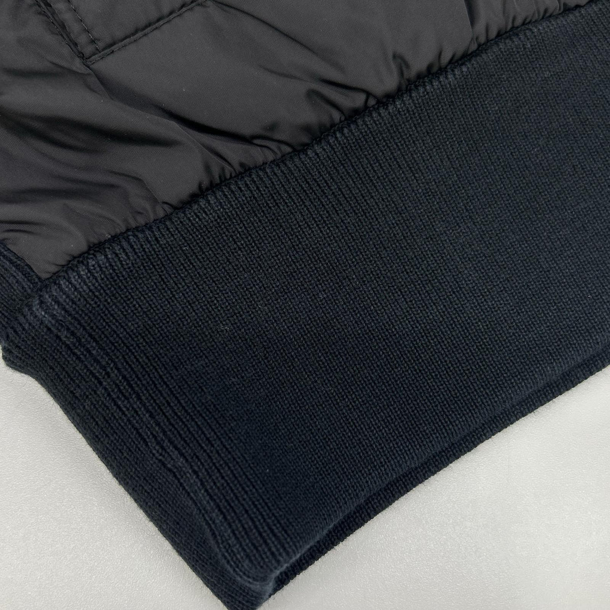 MONCLER '20 Tricot Cardigan Nylon Hooded Jacket Size M
