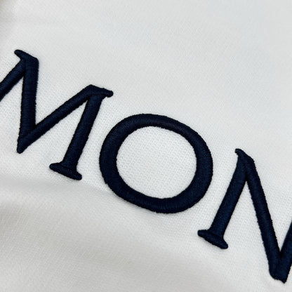 MONCLER 23 Logo Cotton Hoodie White Size S