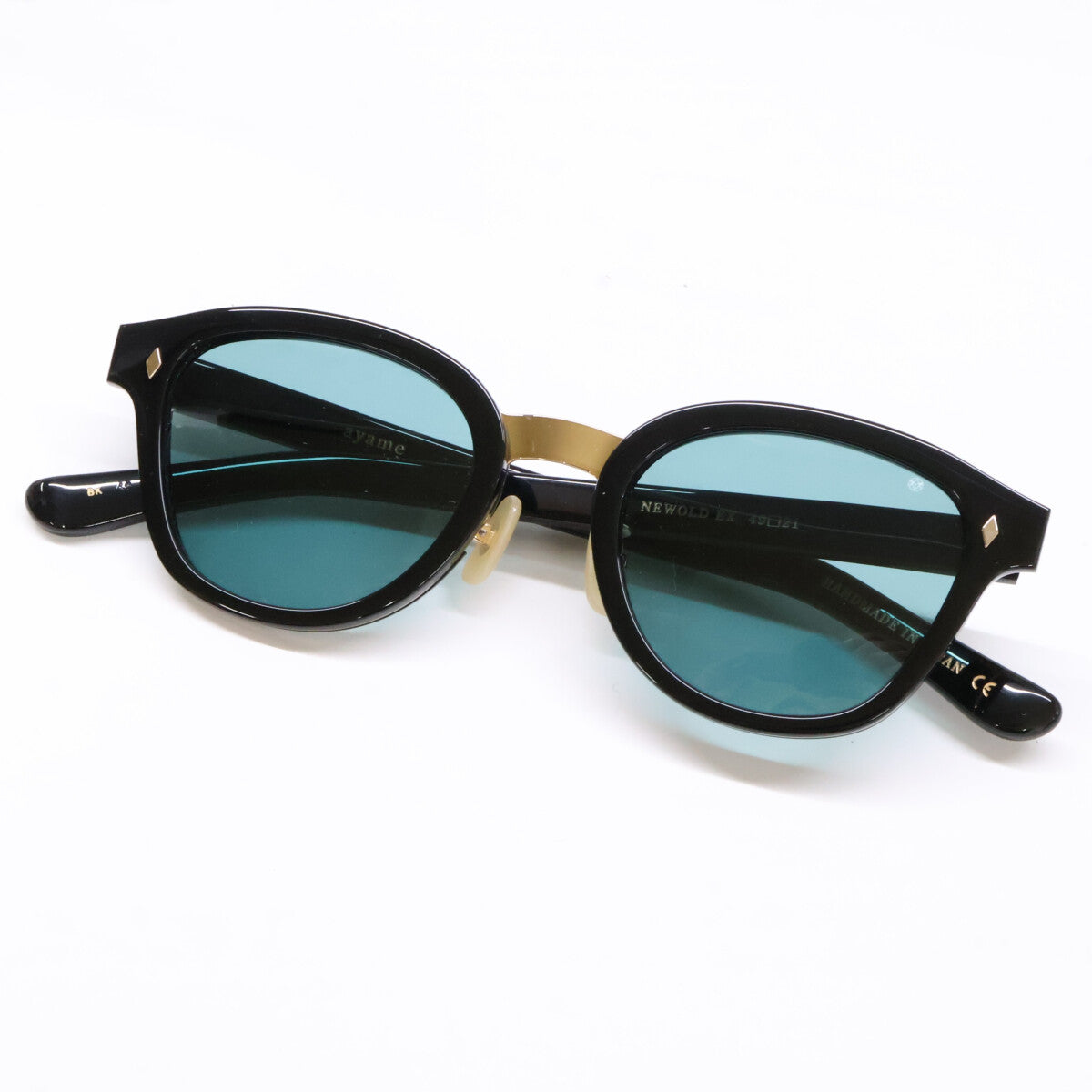 ayame NEWOLD EX BK Combo Boston-Shape Sunglasses Size 49X21