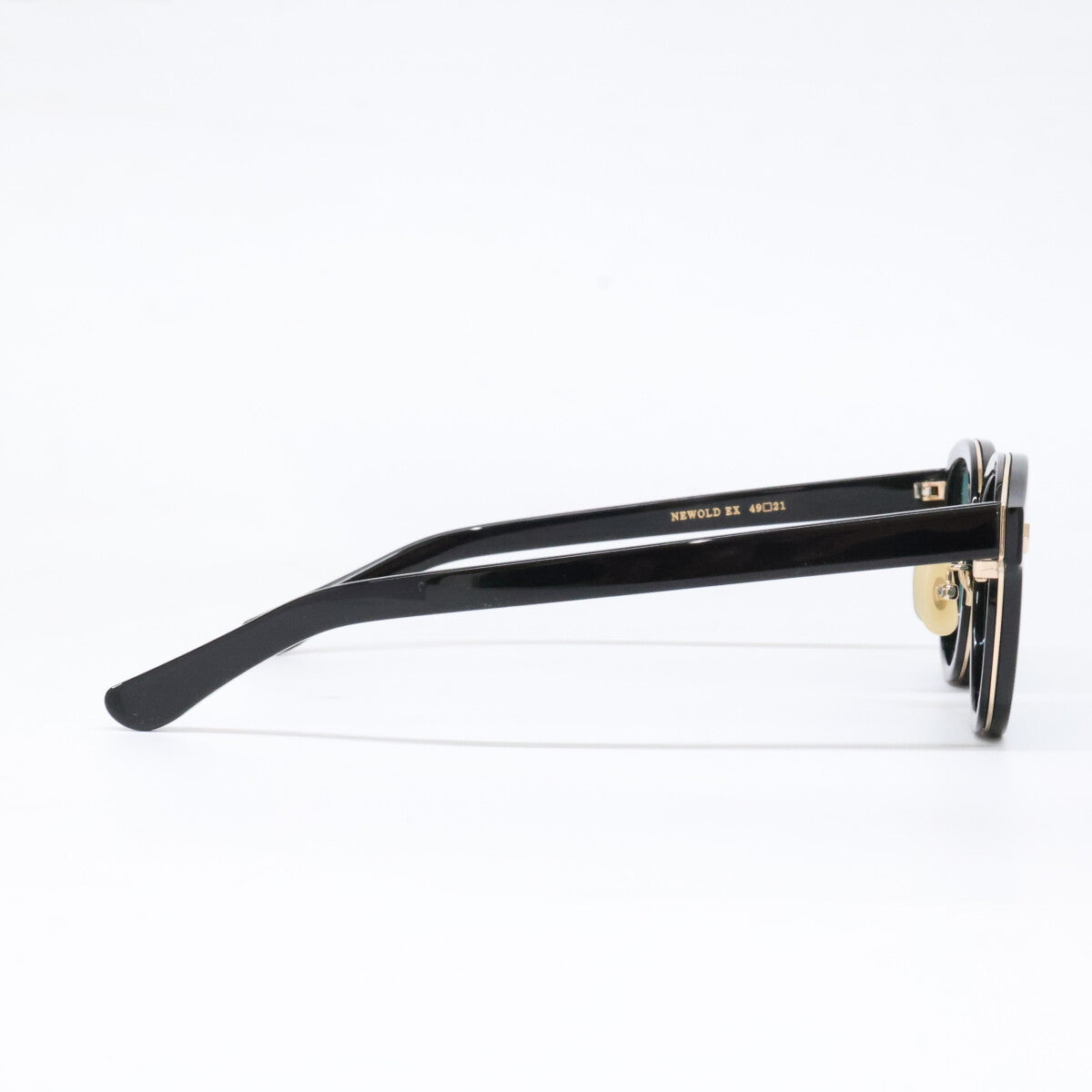 ayame NEWOLD EX BK Combo Boston-Shape Sunglasses Size 49X21