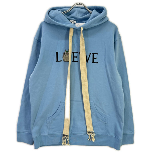 LOEWE Ghibli Totoro Front Print Hoodie Light Blue Size XS