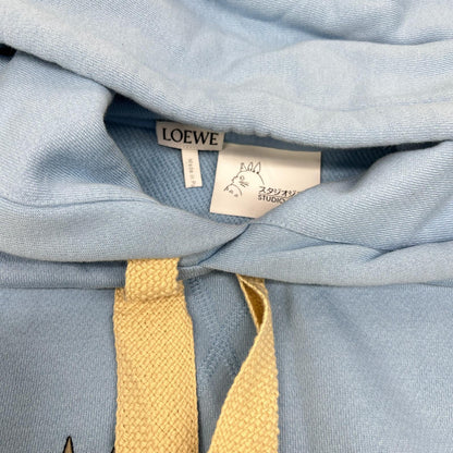 LOEWE Ghibli Totoro Front Print Hoodie Light Blue Size XS