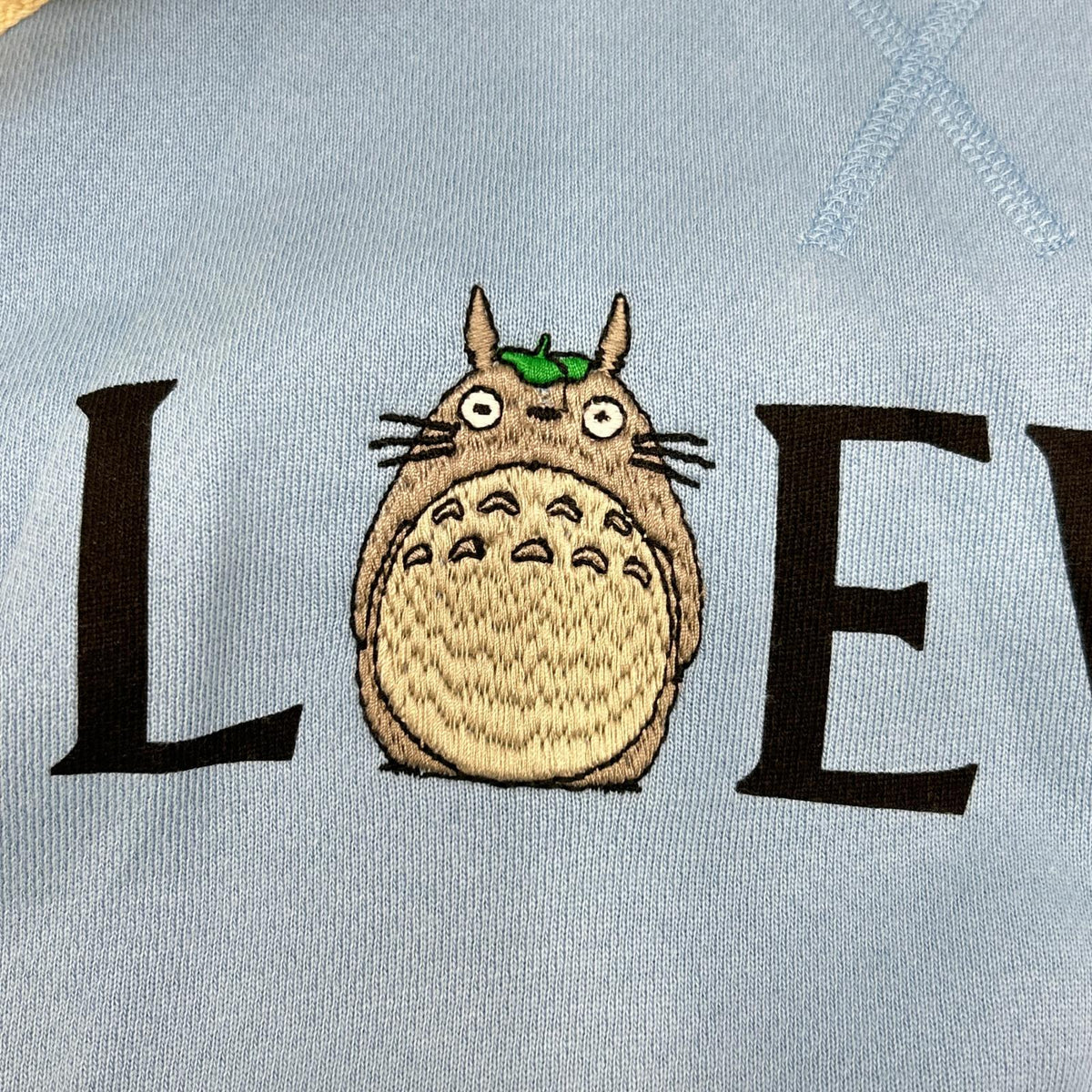 LOEWE Ghibli Totoro Front Print Hoodie Light Blue Size XS