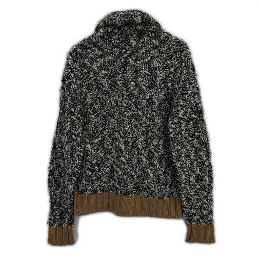 DOLCE&GABBANA Alpaca Wool Cable Knit Sweater Multi Size 44