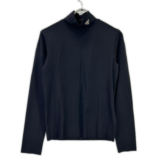 PRADA 21 UJL188 Geometric Triangle T-Shirt Black Size XS