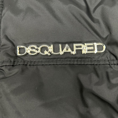 DSQUARED2 Black Nylon Metal Logo Double Down Jacket Size 46