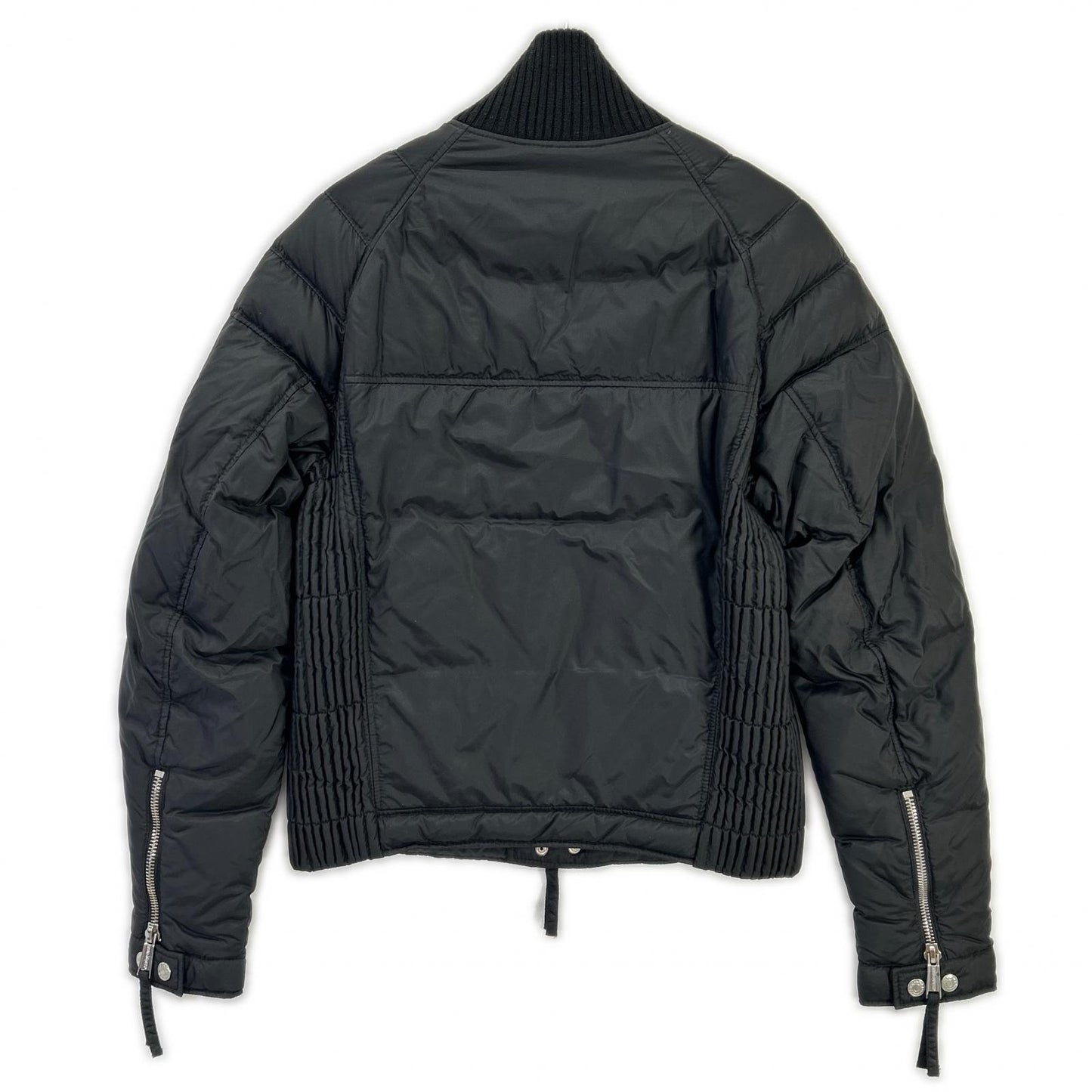 DSQUARED2 Black Nylon Metal Logo Double Down Jacket Size 46