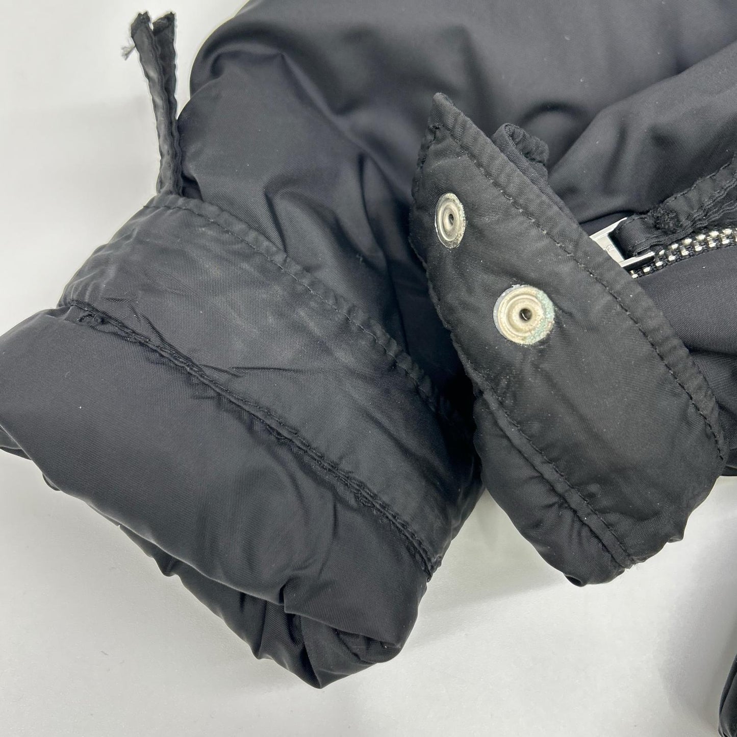 DSQUARED2 Black Nylon Metal Logo Double Down Jacket Size 46