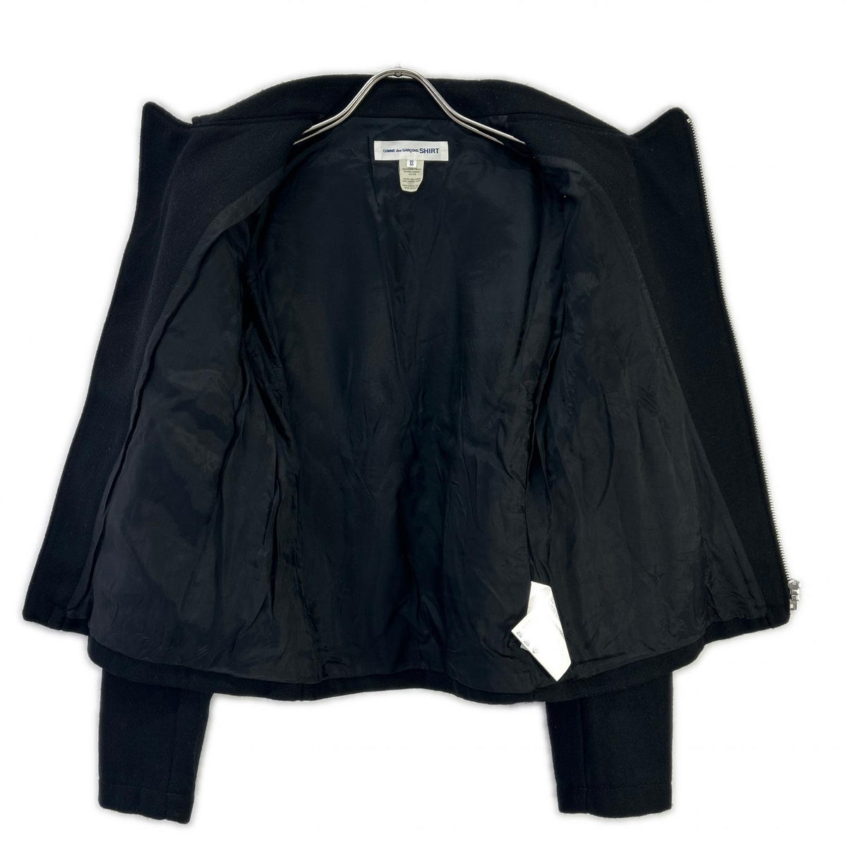 COMMEdesGARCONS SHIRT 11AW Wool Double Riders Jacket Size XS