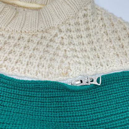 sacai 19AW Ivory Green Zip Switch Wool Sweater Size 1