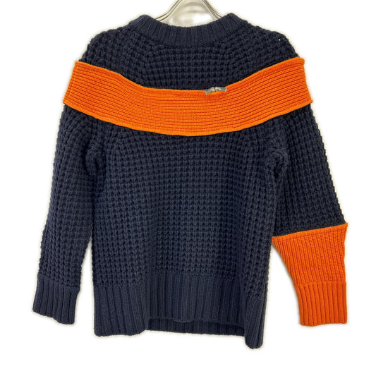 sacai 19AW Navy Orange Zip Attachment Panel Knit Size 1
