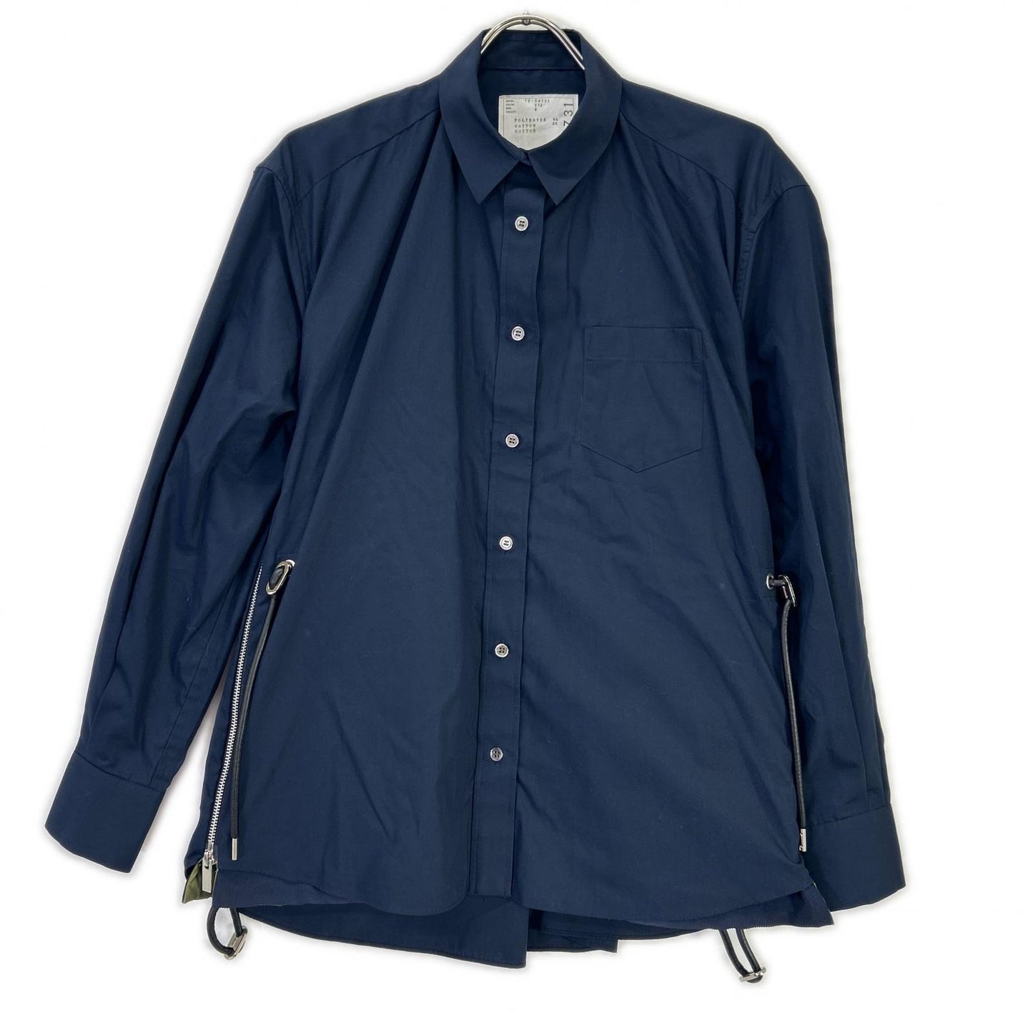 sacai 19AW Navy Khaki Zip Docking Shirt Jacket Size 2
