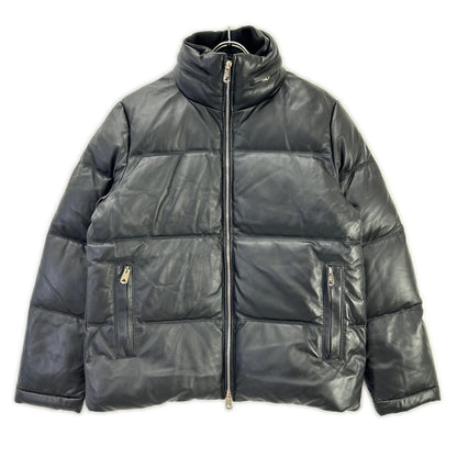 PaulSmith Black Sheepskin Leather Down Jacket Size S