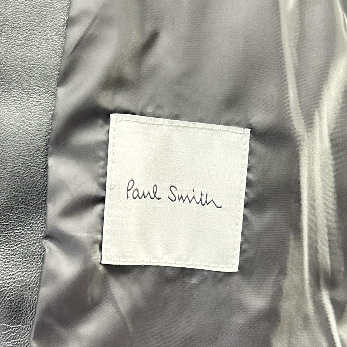 PaulSmith Black Sheepskin Leather Down Jacket Size S