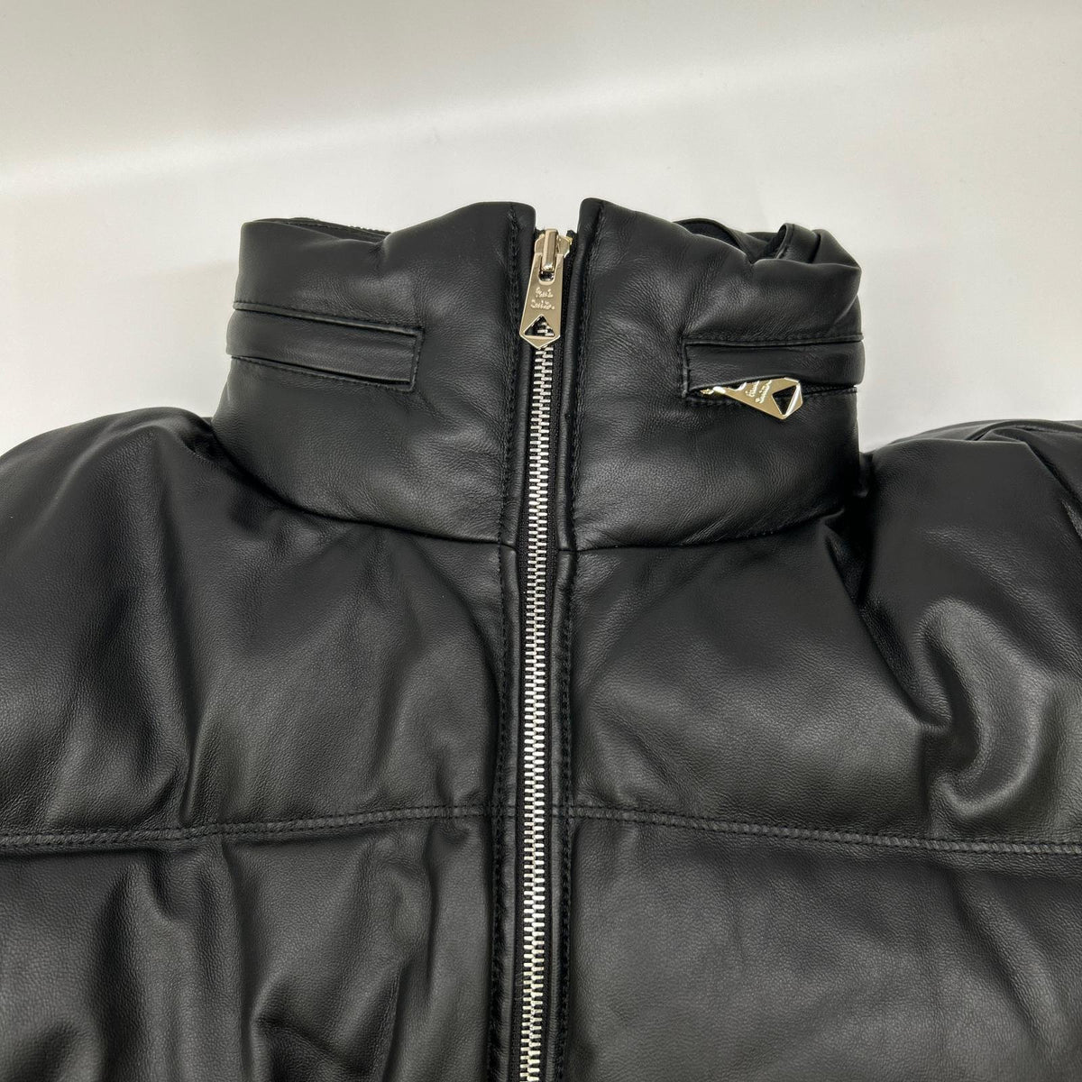 PaulSmith Black Sheepskin Leather Down Jacket Size S