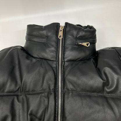 PaulSmith Black Sheepskin Leather Down Jacket Size S