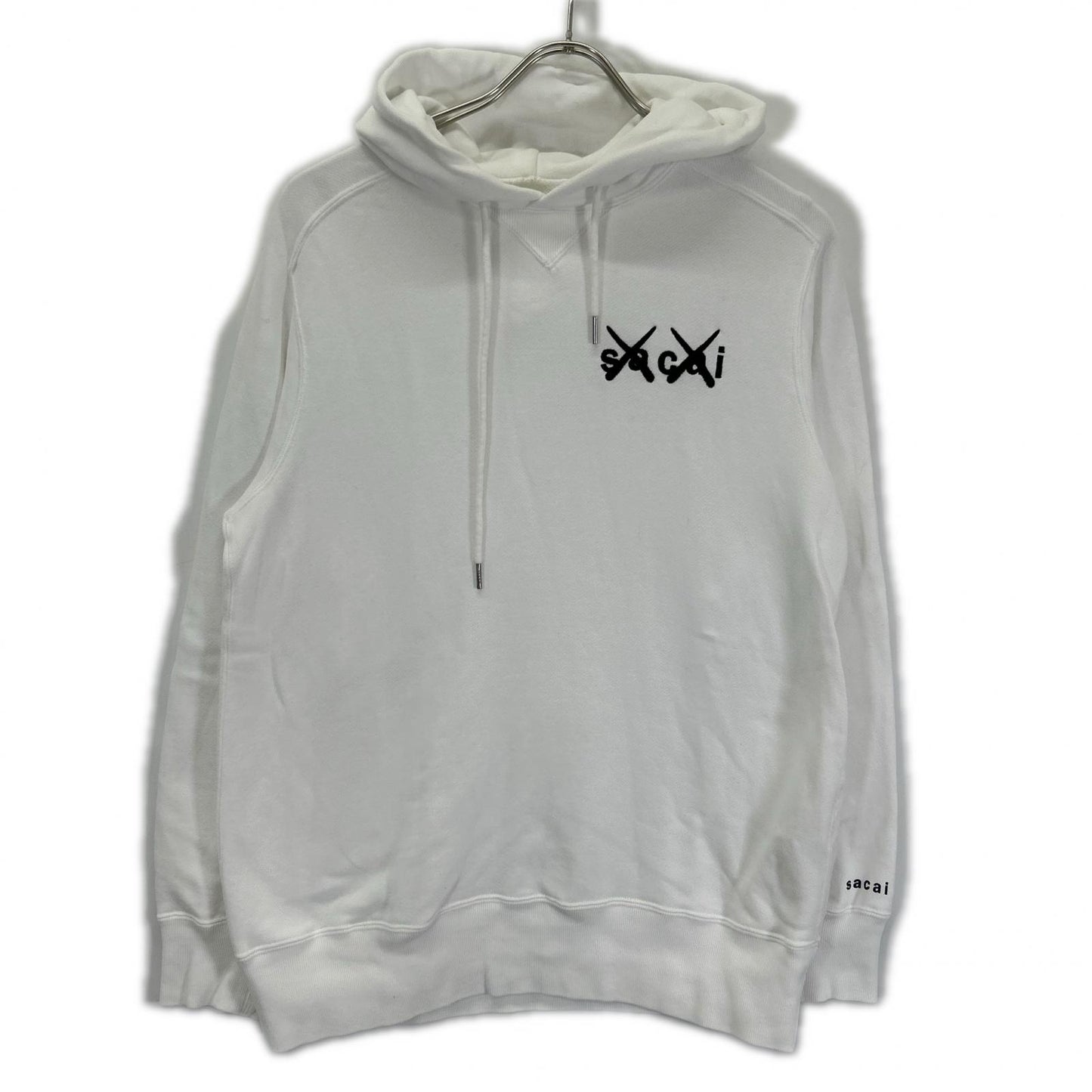 sacai x KAWS 21 Logo Embroidered Hoodie White Size 1