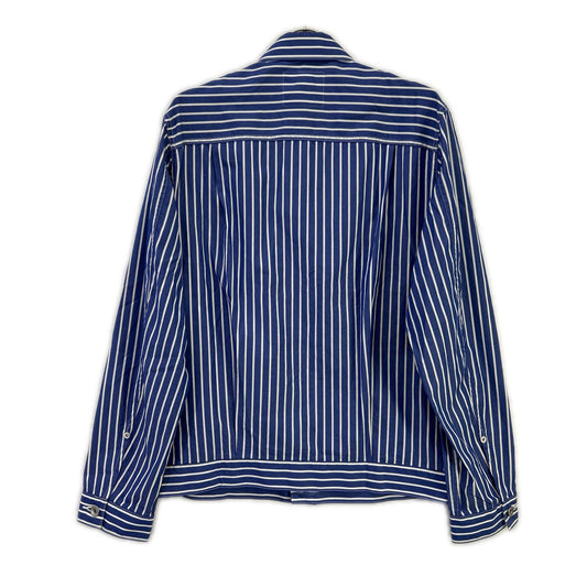 sacai 21 Blue Stripe Long Sleeve Button Shirt Size 1