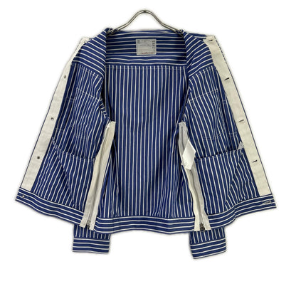 sacai 21 Blue Stripe Long Sleeve Button Shirt Size 1