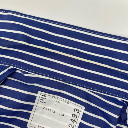 sacai 21 Blue Stripe Long Sleeve Button Shirt Size 1