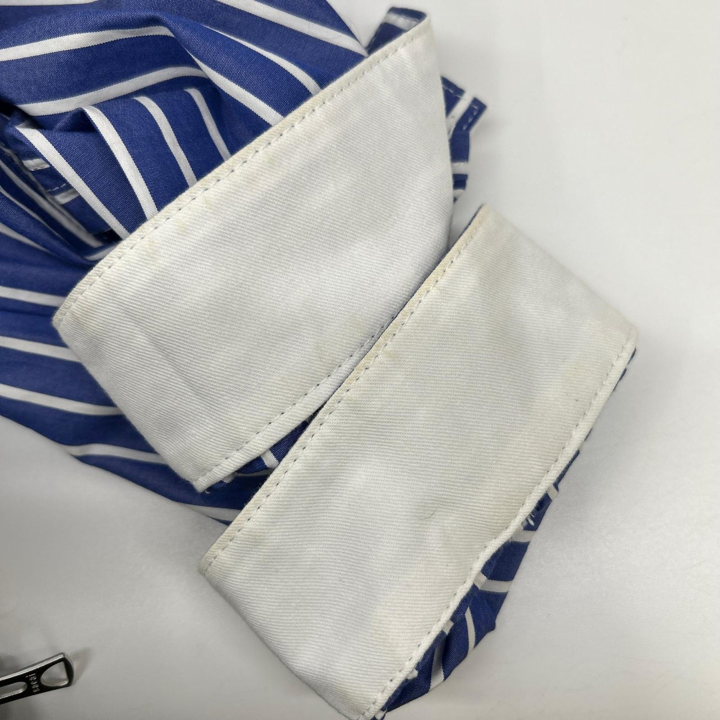 sacai 21 Blue Stripe Long Sleeve Button Shirt Size 1