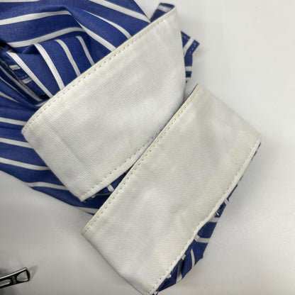 sacai 21 Blue Stripe Long Sleeve Button Shirt Size 1