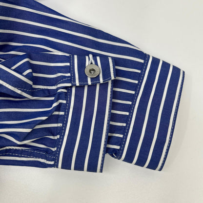 sacai 21 Blue Stripe Long Sleeve Button Shirt Size 1