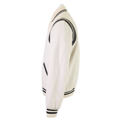 SAINT LAURENT PARIS Wool Teddy Jacket White/Black Size 44