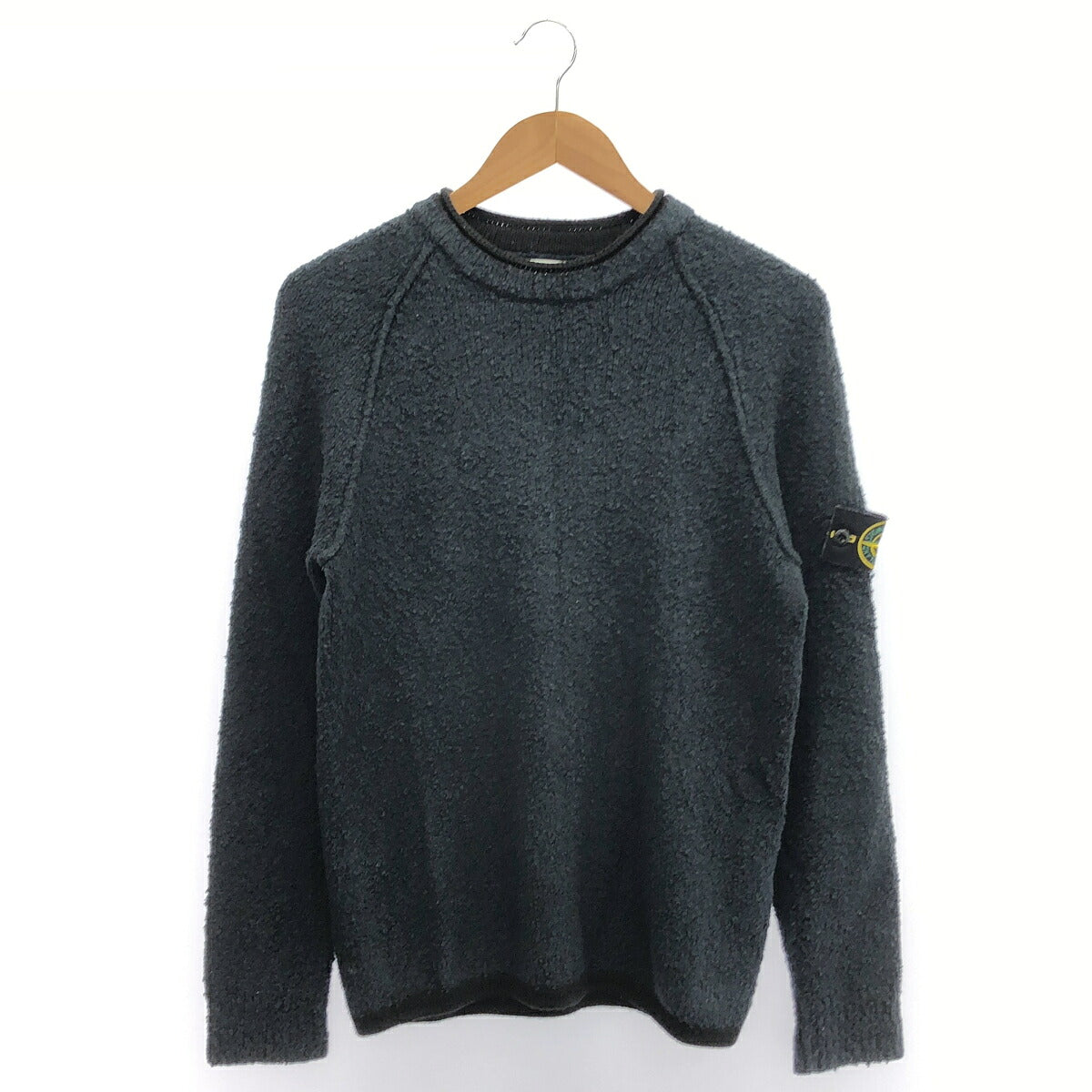 STONE ISLAND 19 Navy Teddy Logo Patch Sweatshirt Size S