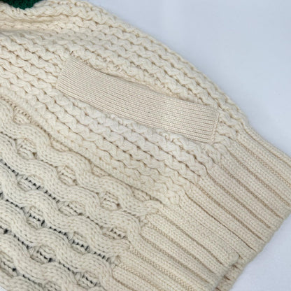 sacai 21 Wool Knit Zip-Up Blouson Ivory/Green Size 1