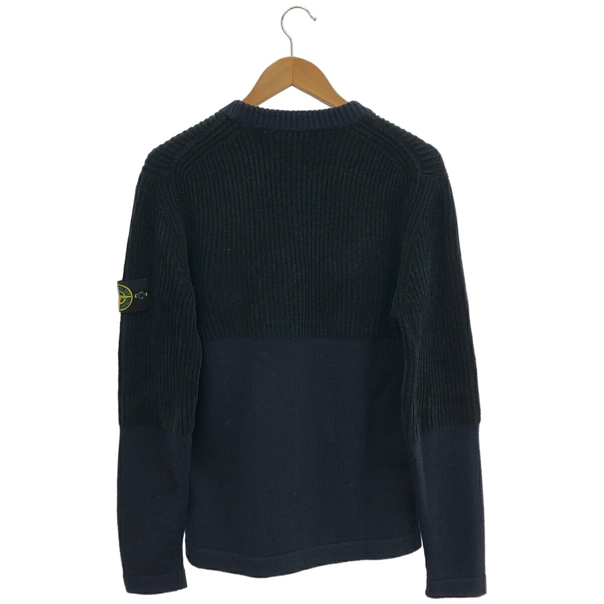 STONE ISLAND 19AW Navy Raglan Knit Sweater Size S