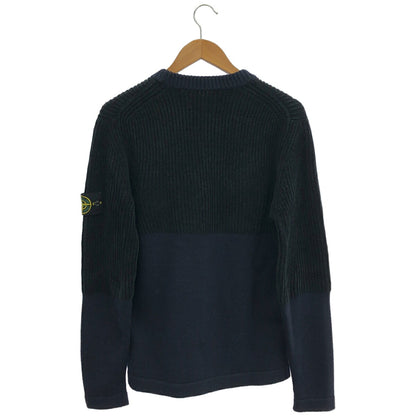STONE ISLAND 19AW Navy Raglan Knit Sweater Size S