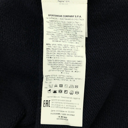 STONE ISLAND 19AW Navy Raglan Knit Sweater Size S