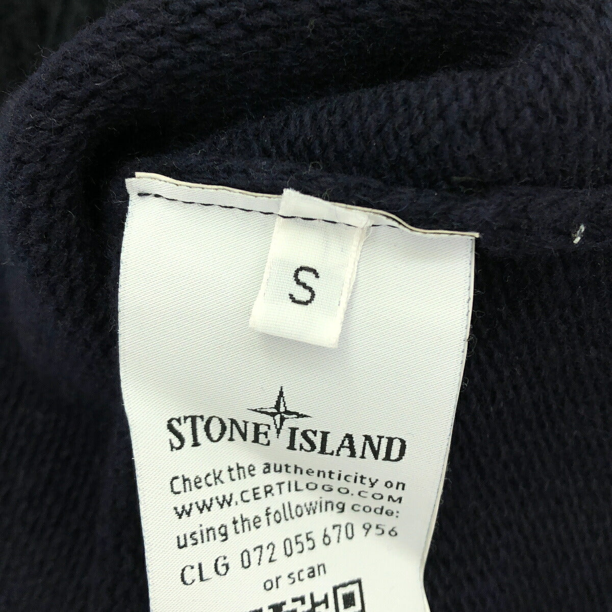 STONE ISLAND 19AW Navy Raglan Knit Sweater Size S