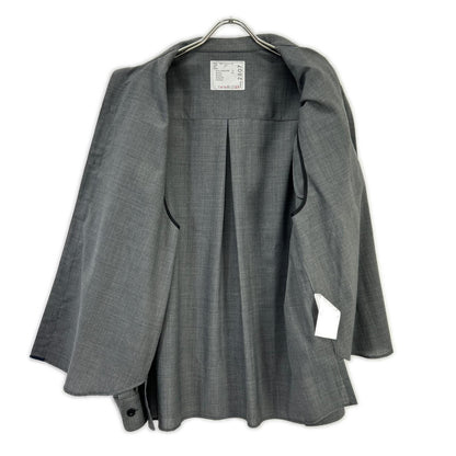 sacai '22 Grey Suiting Layered Shirt Size 1